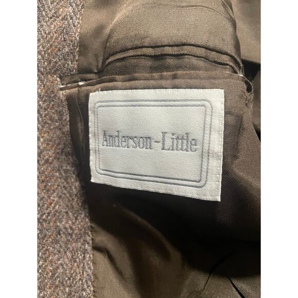 VTG Harris Tweed 2 Button Blazer Herringbone Mens Sz 38 Handwoven Scottish Wool - Picture 10 of 14